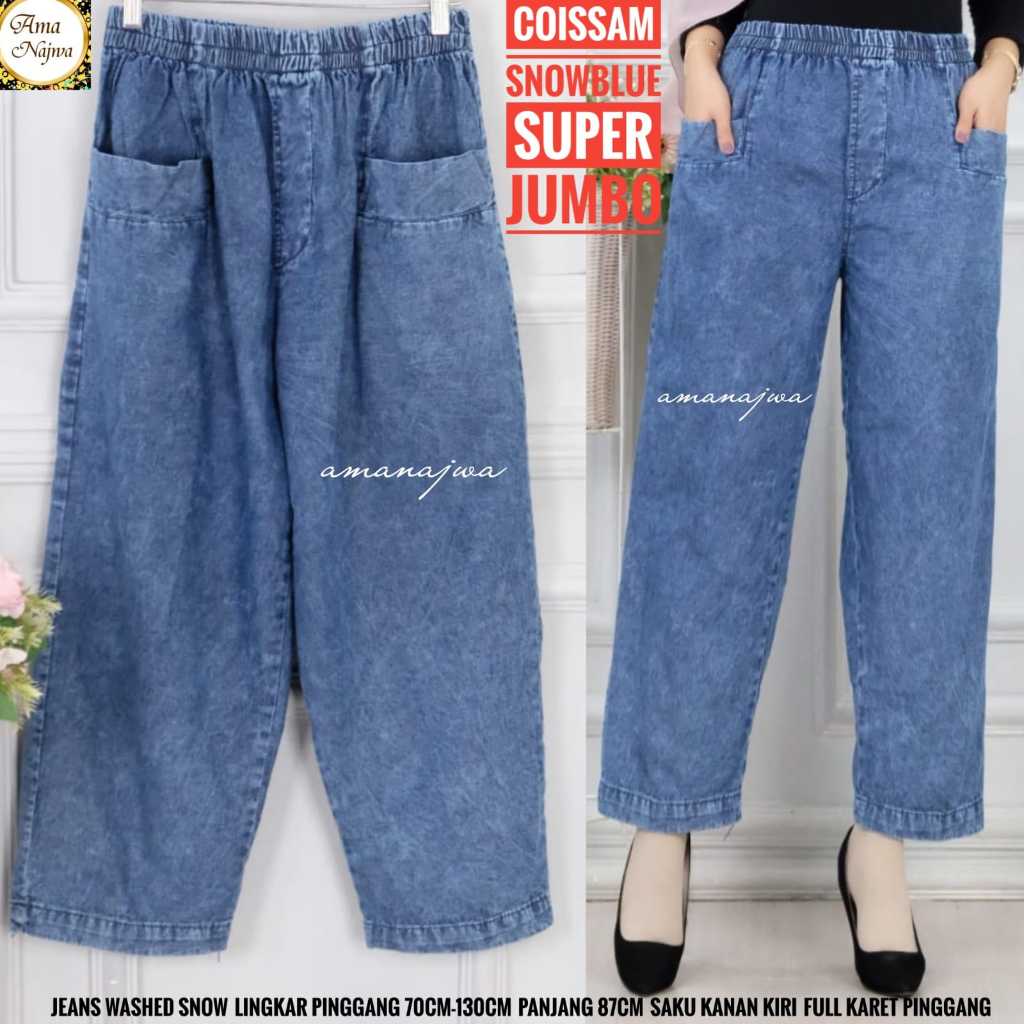 coissam super jumbo lp 70 - 130 jegging celana jeans jean jens jins kulot pants panjang pinggang kar