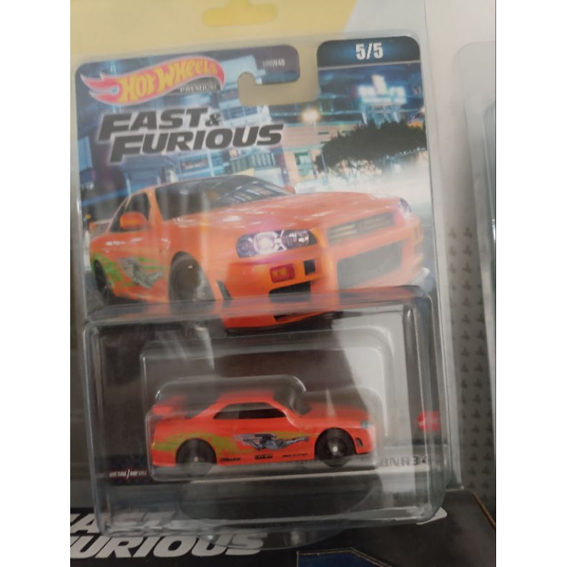 Nissan R34 Orange Fast Furious Hot wheels