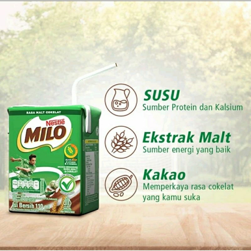 

MILO SUSU Extrak MalK Kakao isi Bersih 110 Ml
