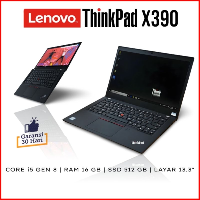 Laptop Lenovo Thinkpad X390 Core i5 Gen 8 RAM 16 GB SSD