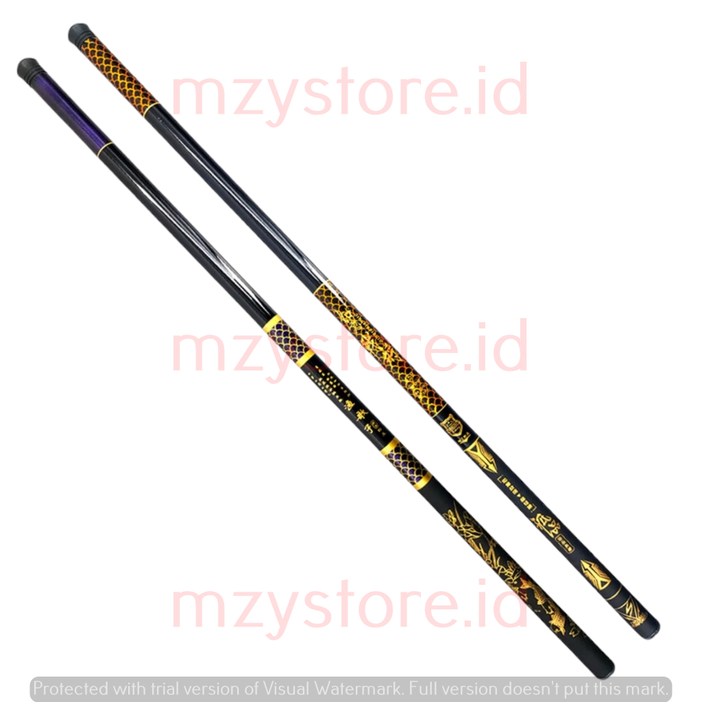 Pancing Tegek 2.7M 3.6M 4.5M 5.4M Ruas pendek dan Ruas Panjang Joran Karbon action Medium ngocer bar