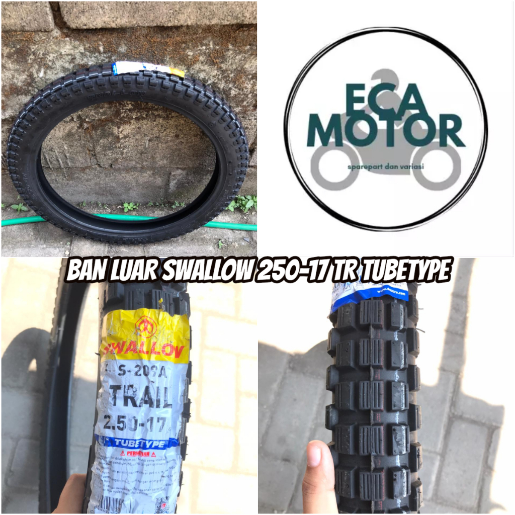 BAN LUAR SWALLOW TRAIL 250-17 TUBETYPE || BAN LUAR BEBEK / TRAIL SWALLOW 250-17 TUBETYPE