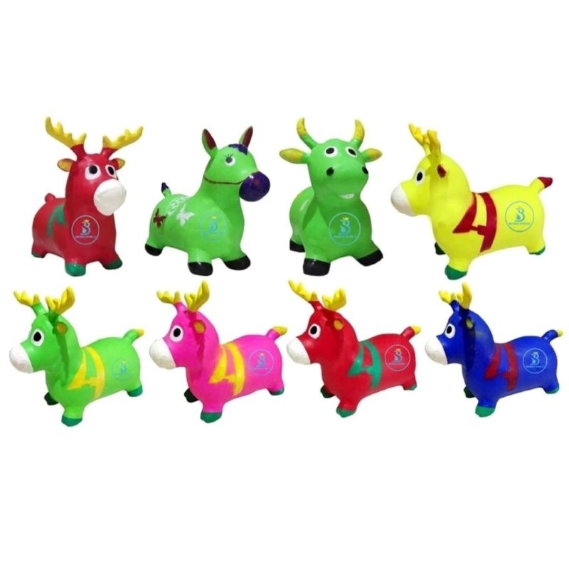 Kuda Kudaan Karet Jumping Animal Anak Kuda Sapi Rusa