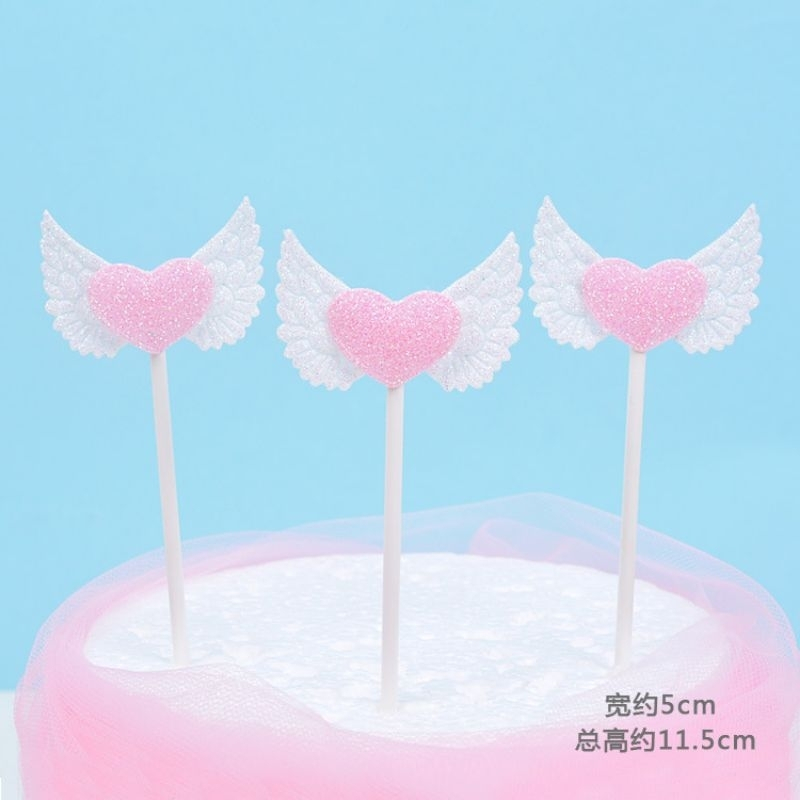 Topper Sayap Angel Ukuran Kecil /Sayap Malaikat Mini Glitter