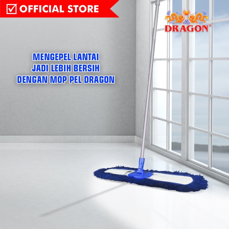 DRAGON - PEL LOBI BIRU DRAGON 60 CM KAIN PEL PANJANG BIRU / LOBI DUSTER MOP FLOOR