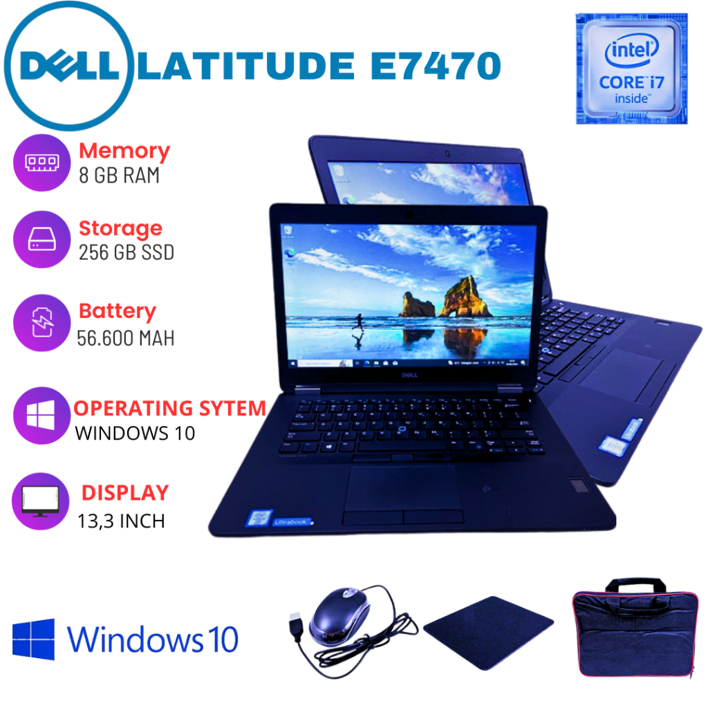 LAPTOP DELL LATITUDE E7450/E7440/E7470 SECOND BERGARANSI 100% SECOND LEPTOP COCOK UNTUK KULIAH KERJA