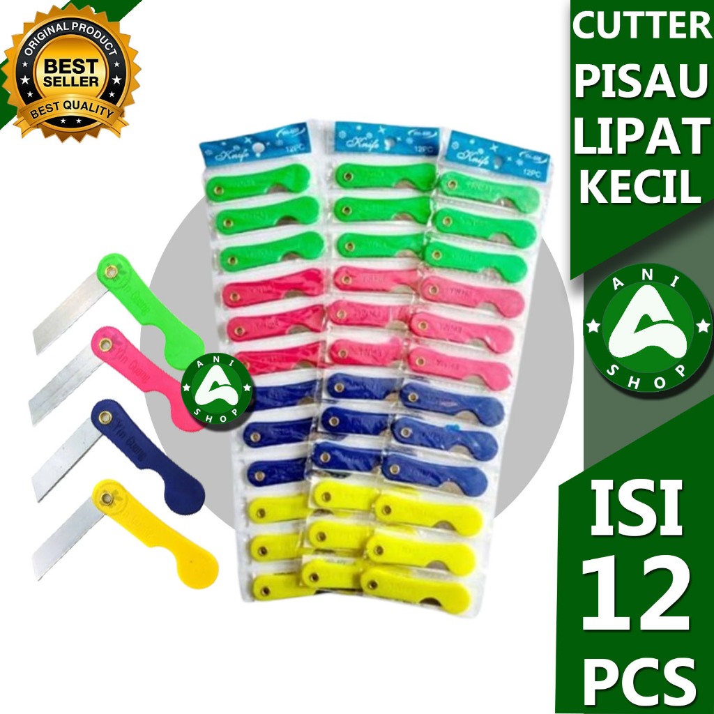 

CUTTER LIPAT/PISAU LIPAT KECIL 1 RENCENG ISI 12 PCS ani shhopp