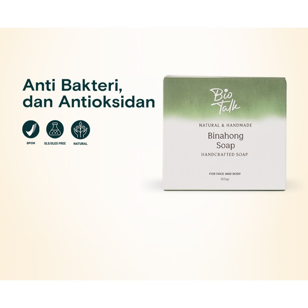 BioTalk Sabun Natural Herbal | Binahong | Kulit Berminyak | 120 gram BIO TALK