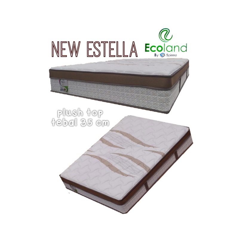 [KEDIRI] BEST SELLER Matras Spring Bed Ecoland by Spinno New Estella Plush Top 35 cm 120 140 160 180