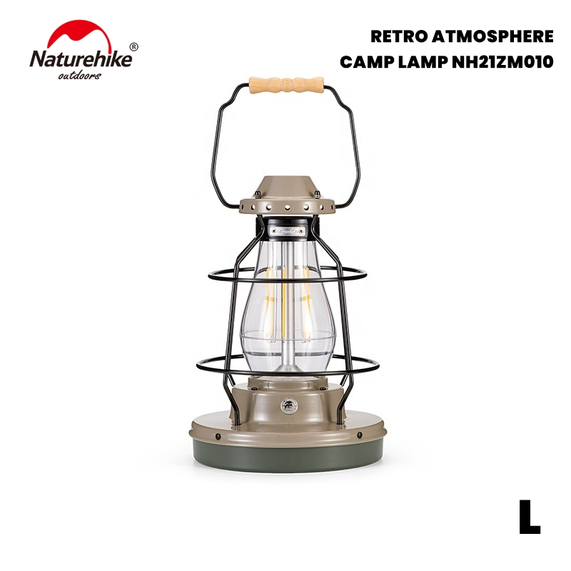 Lampu Camping Retro Vintage Besar Naturehike NH21ZM010 USB Recharge Lentera Lampu Klasik Camping Wat
