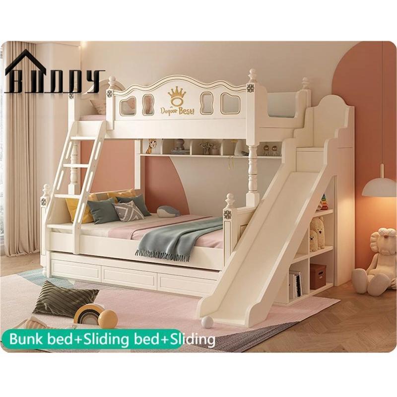 Tempat tidur anak perosotan lemari