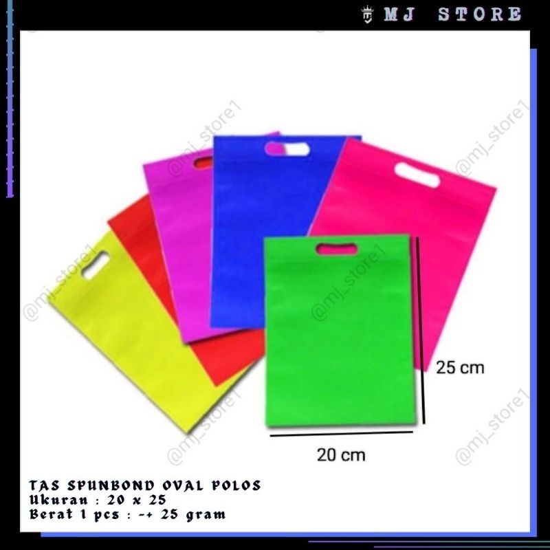 

TAS KAIN POLOS 20x25cm OVAL • Spunbond / Goodie Bag / Tas Kain / Tas Kado / Tas Berkat3