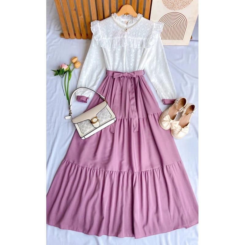 dress EMELYN brukat crincle air flow premium best seller