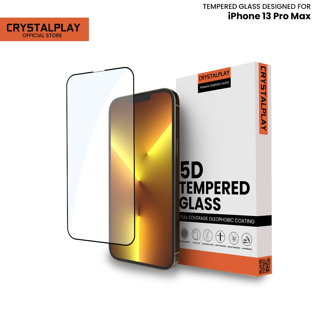 CrystalPlay Anti Gores 5D Tempered Glass for iPhone 13 PRO MAX Fullcover Screen Glass Antigores  X X