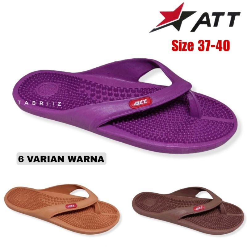 Sandal Karet Wanita ATT Sandal Kesehatan Jepit Wanita Sandal Refleksi Wanita - Lentur Tahan Air
