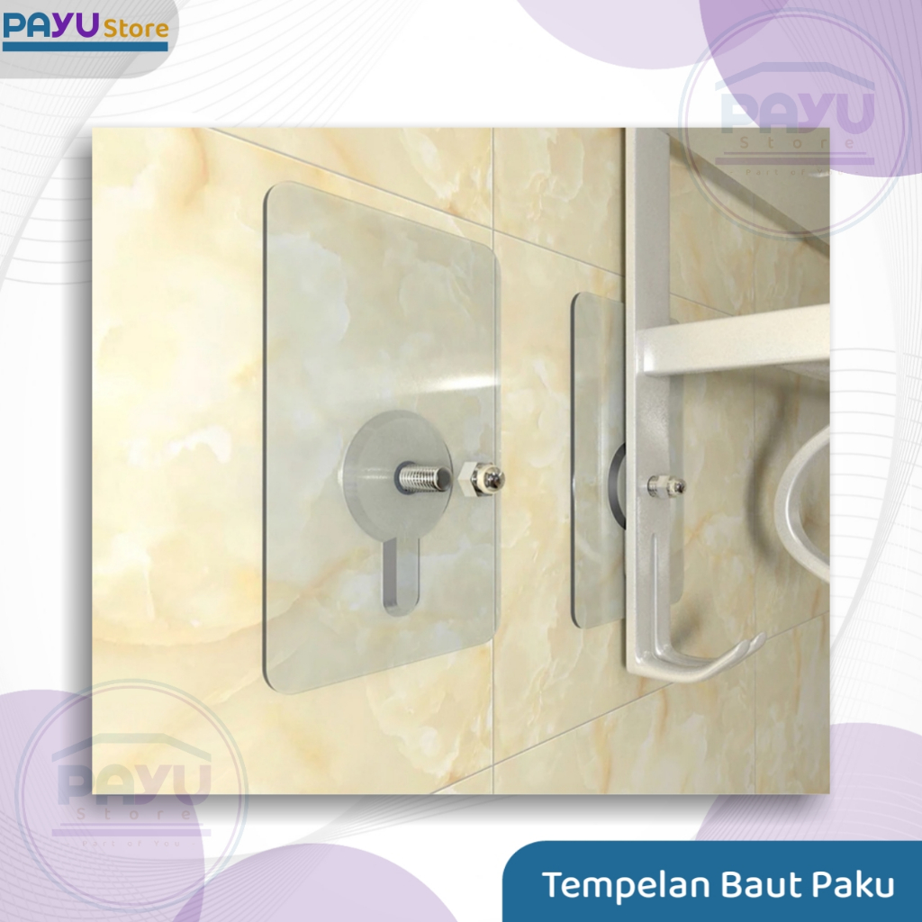TEMPELAN HOOK BAUT PAKU  TEMPELAN DINDING AJAIB BAUT GANTUNGAN HOOK MAGIC TEMPEL PEREKAT TANPA BOR
