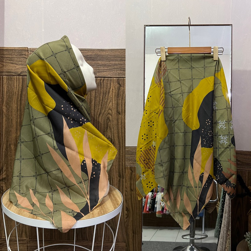 (7UYY) JILBAB MOTIF VOAL DENAY Kawe WARNA LEMON ATAU MUSTARD