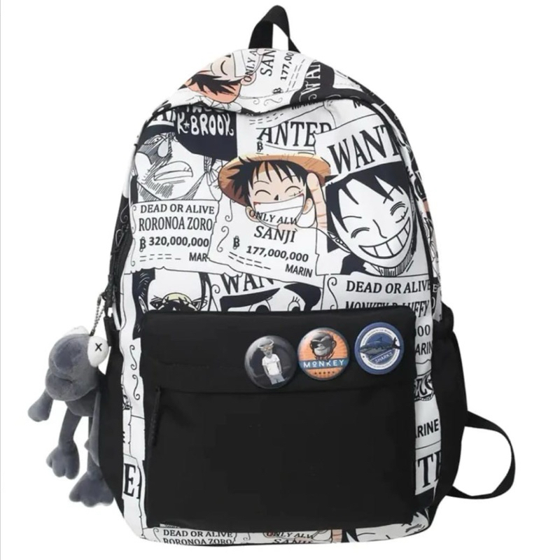 Tas ransel pria dan wanita karakter one piece couple-tas ransel anak sd-tas ransel original style