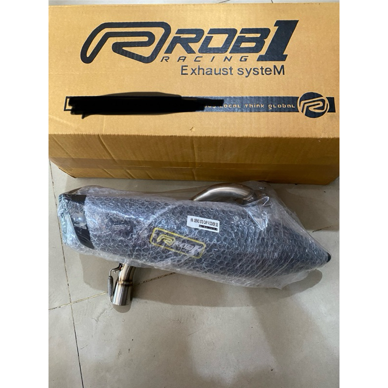 KNALPOT ROB1 MOTOR GENIO / BEAT ESP 2022 / SCOOPY ESP 2022 STAINLESS V CUP
