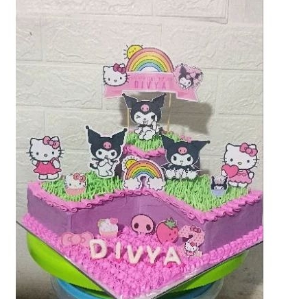 

KUE ULANG TAHUN KUROMI DAN HELLO KITTY / KUROMI BIRTHDAY CAKE