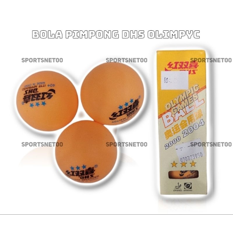 Bola Pingpong DHS Olympic Games Ball murah isi 3