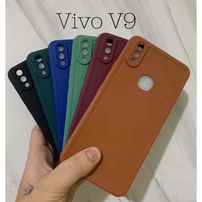 SoftCase Casing Vivo V9 / Y85 / 1727 Silikon Macaron Pro camera full karet