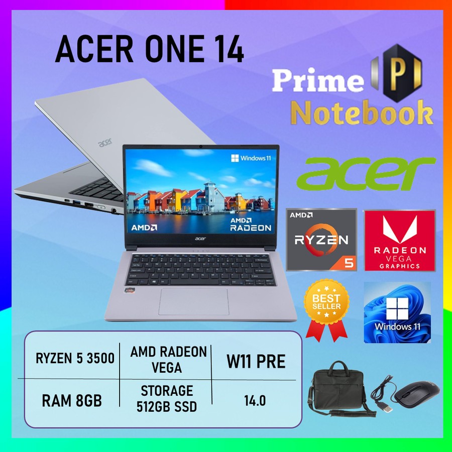 Laptop Acer Aspire One Z14 Ryzen 5 3500 Ram8GB 512ssd Windows 11