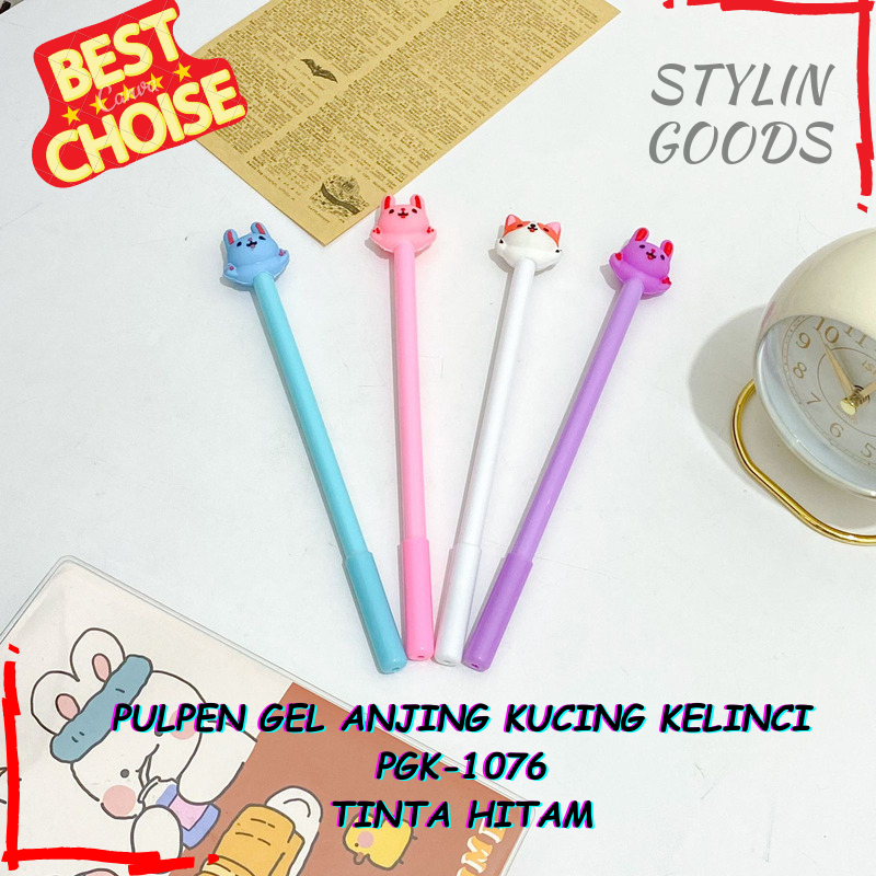 

PGK-1076 PULPEN PENA ANJING KUCING KELINCI / BOLPEN PENA GEL TINTA HITAM / TERSEDIA VARIAN 4 / 8 /12 PCS PEN GEL ANJING KUCING KELINCI / ALAT TULIS SEKOLAH KANTOR MURAH BISA COD ( TINTA DI JAMIN NYATA )