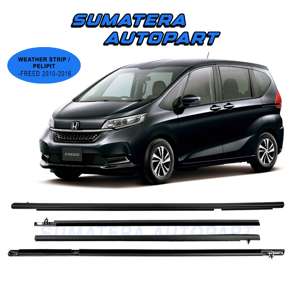 Pelipit Karet Kaca Depan Belakang Weatherstrip Mobil Honda Freed 2010-2015