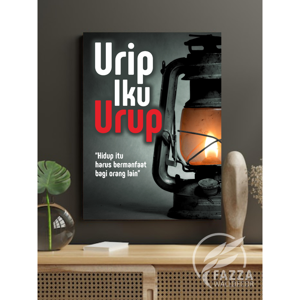 Pajangan Hiasan Dinding Filosofi Jawa Urip Iku Urup