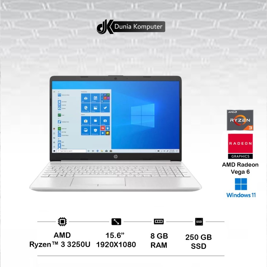 Laptop Bekas /Second HP 15s-gr0012AU AMD Ryzen 3 3rd Gen Ram 8 GB 256 GB SSD