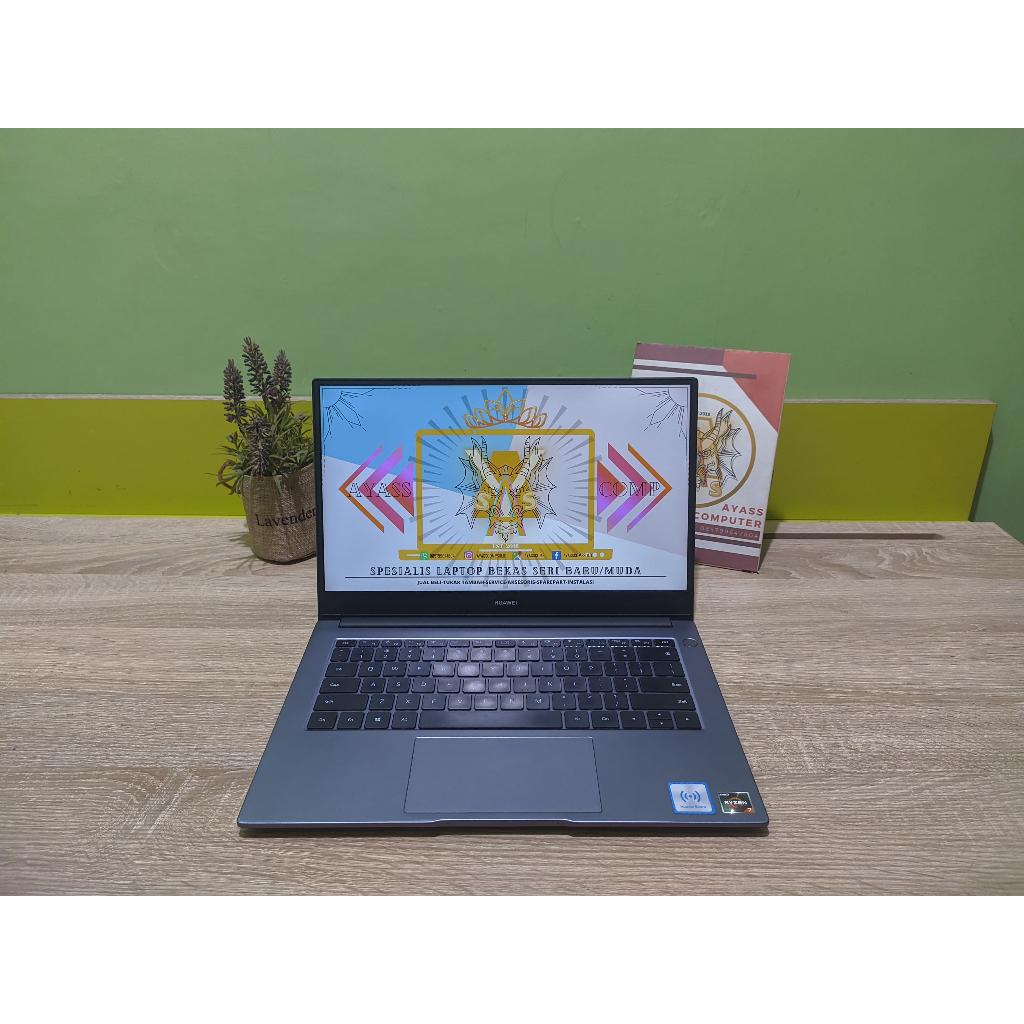 HUAWEI MATEBOOK D14 AMD Ryzen 7-3700U Ram 8GB DDR4 SSD M.2 NVMe 512GB AMD Radeon Graphics Backlith K