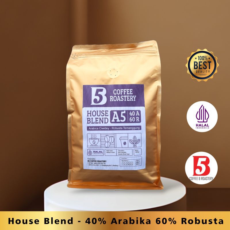 

Kopi House Blend 40% Arabika - 60% Robusta - Medium to Dark Roasted