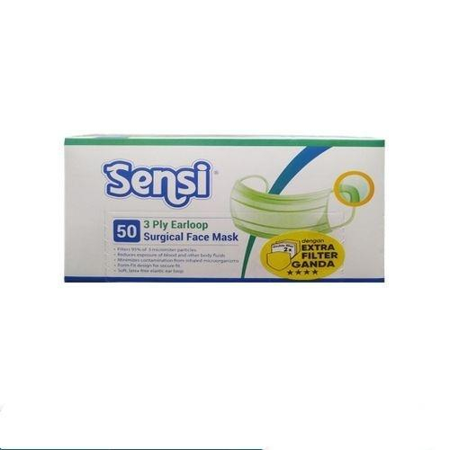 SENSI 3 PLY EARLOOP SURGICAL FACE MASK ISI 50 PCS