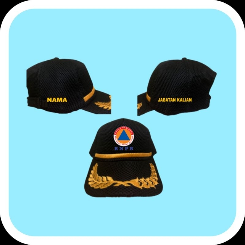 TOPI JARING BNPB PREMIUM FULL BORDIR//TOPI JARING PREMIUM