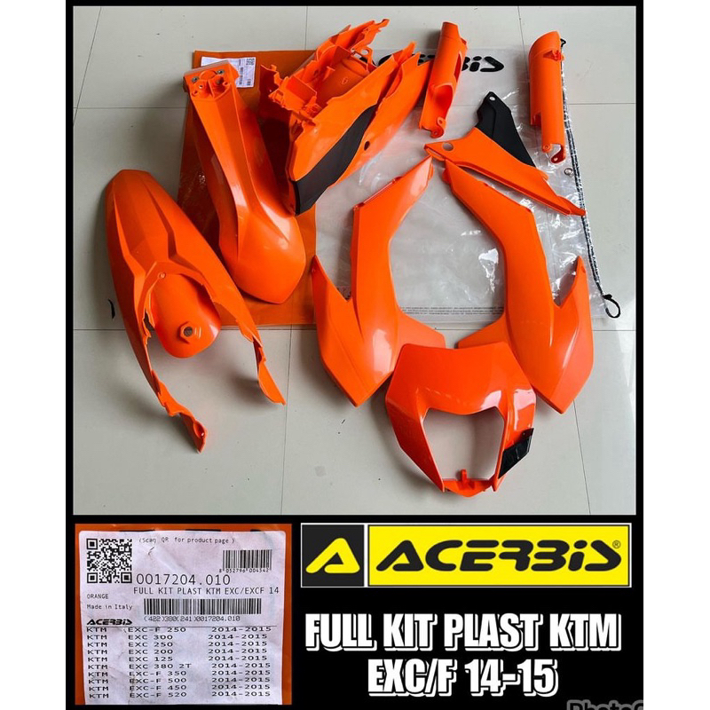BODY COVER FULL KIT PLAST KTM EXC/F 14-15