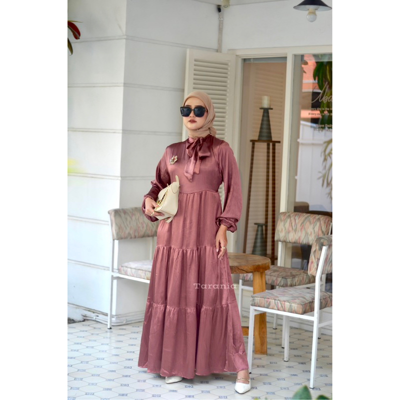 Alisya Dress Silk | Alisya Gamis Silk | Dress muslim kondangan | ied series | raya collection | dres