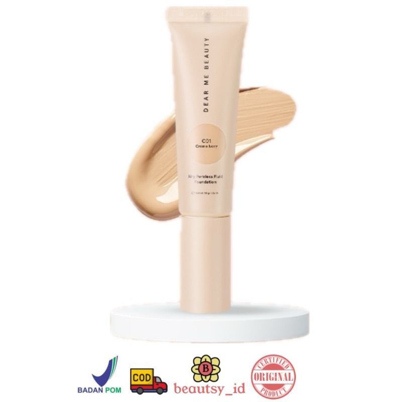 Dear Me Beauty Airy Poreless Fluid Foundation 30gr Original BPOM COD Halal