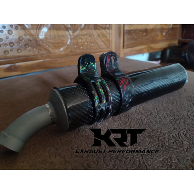 Claim Carbon Kevlar Forget 2,5inch Spesial Silincer Ninja 2tak Serat Carbon Keflar Forget Gantungan 