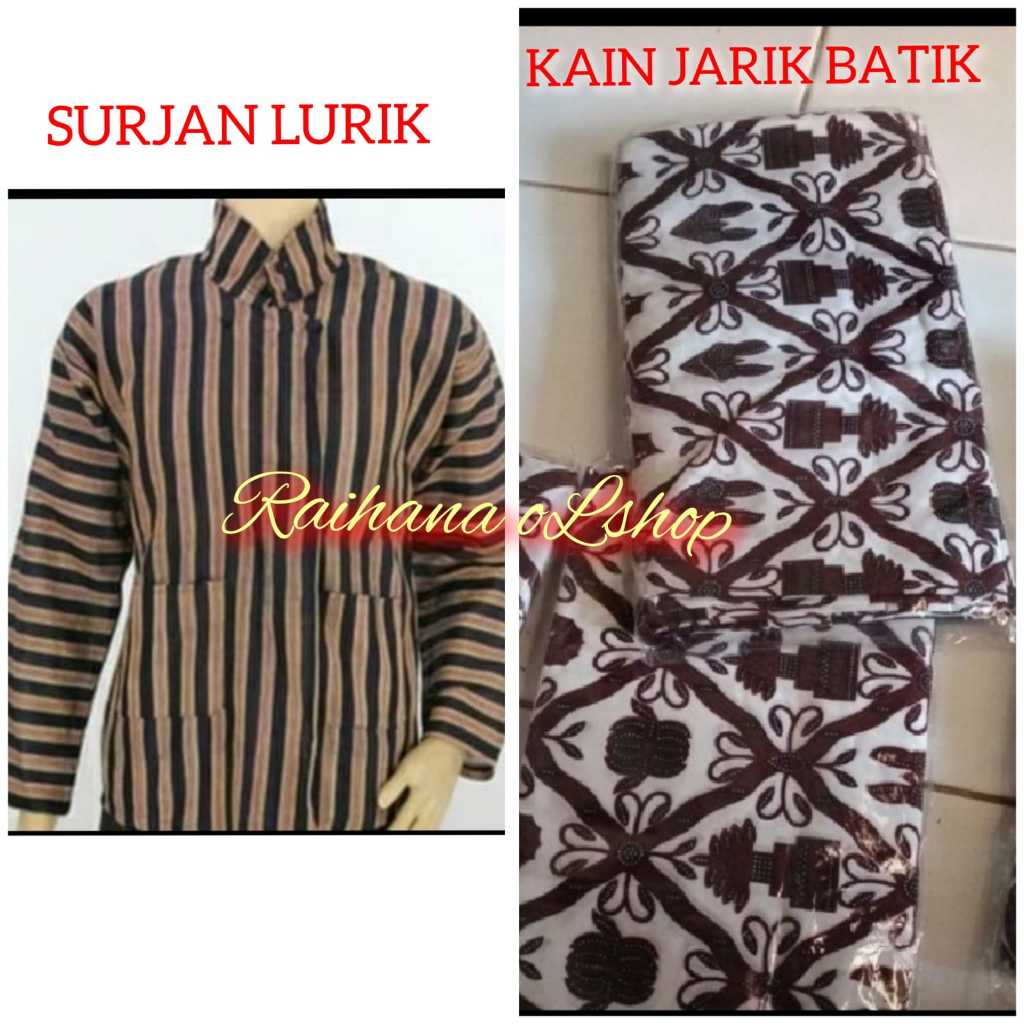 SE SET PAKAIAN ADAT JAWA PRIA | SURJAN LURIK + KAIN JARIK | PAKAIAN TRADISIONAL ADAT JAWA SOLO JOGJA