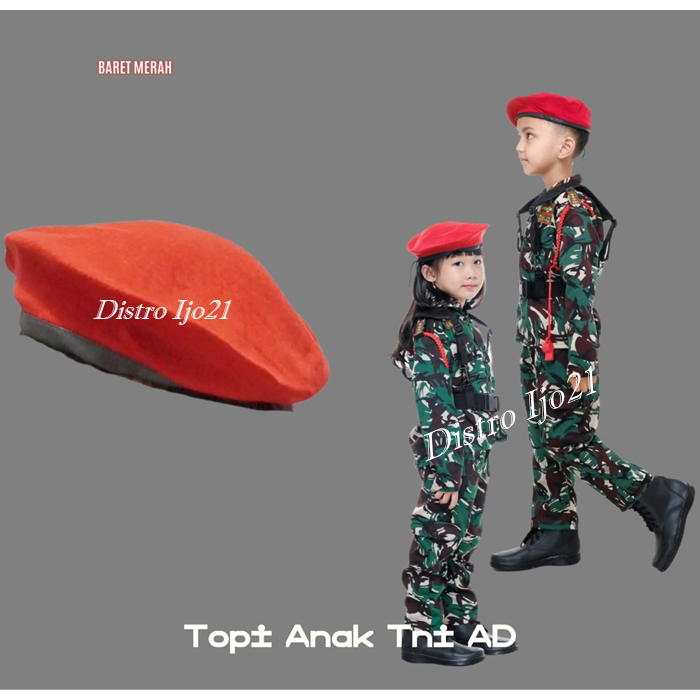 Topi Loreng Tni AD & Tni AU - Rimba,Komando,Baret Hijau,Baret Merah,Baret Biru - Profesi Anak Loreng