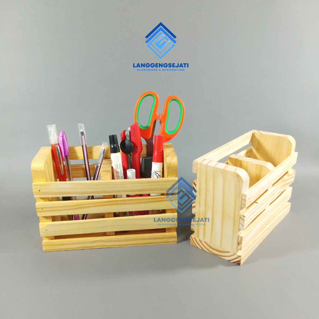 

TEMPAT PENSIL PULPEN KAYU WADAH ATK KANTOR RAK SERBAGUNA
