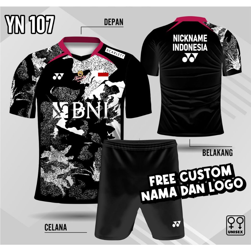 jersey setelan badminton bwf 2023 jersey bulu tangkis bwf free custom nama