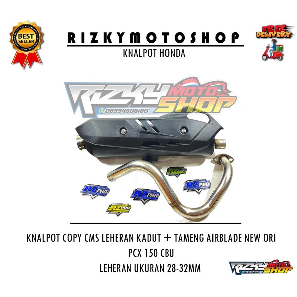 LIVE - KNALPOT COPYC SM LEHERAN KADUT PCX 150 CBU / RZ PRO LEHERAN UKURAN 28-32 MM - KNALPOT KADUT P
