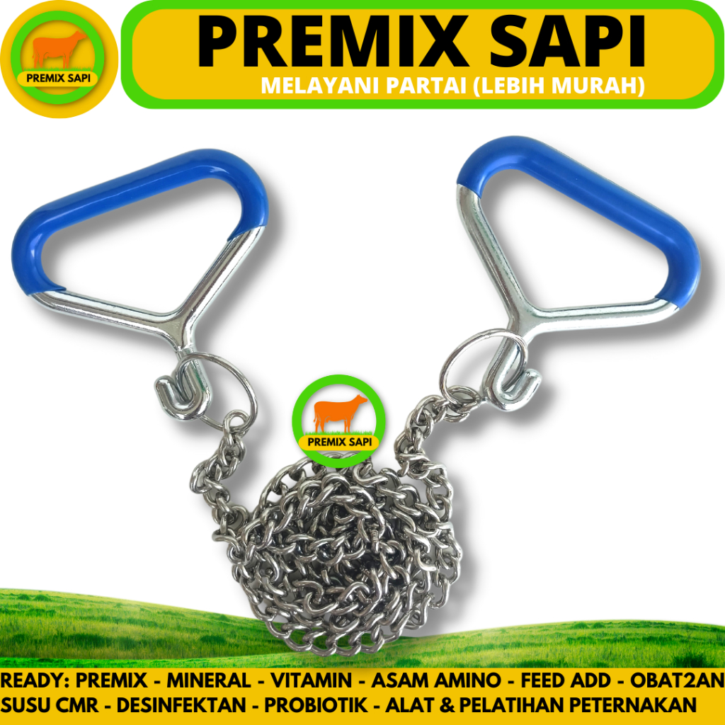 CALF PULLER CHAIN Stainless Steel - Rantai Alat Menarik Pedet Anak Sapi Kerbau - Cow Delivery Tool