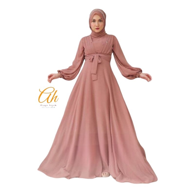 Syaqila dress - gaun muslimah mewah - gaun pesta muslimah - gaun kondangan