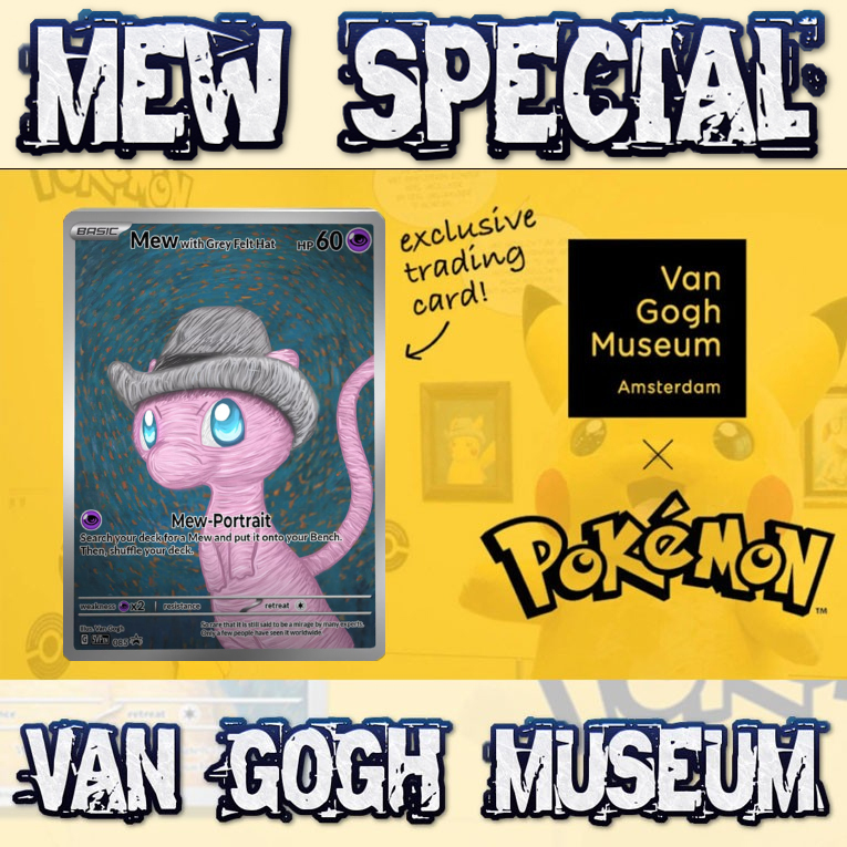 KARTU POKEMON TCG HOLOGRAM SPECIAL MEW VAN GOGH MUSEUM