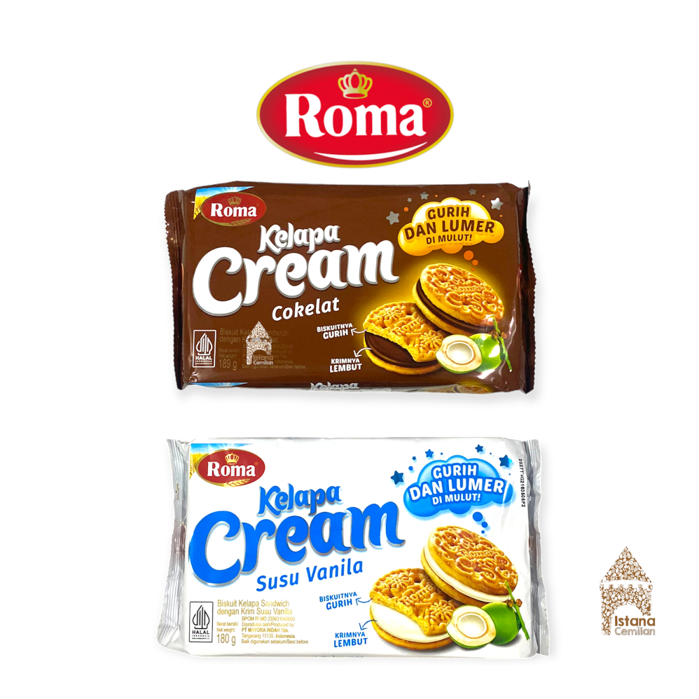 

Roma Biskuit Kelapa Cream Ori / Cokelat 180 Gram