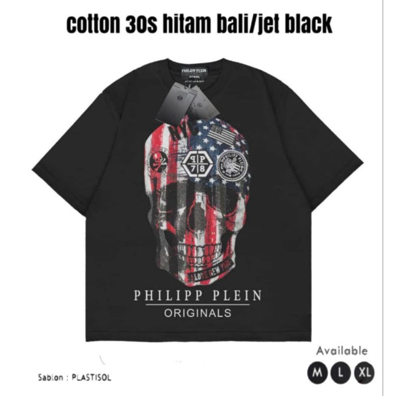 KAOS PRIA BRANDED PHILIPP PLEIN ORIGINAL PRIA WANITA BAHAN KATUN COMBED 30S