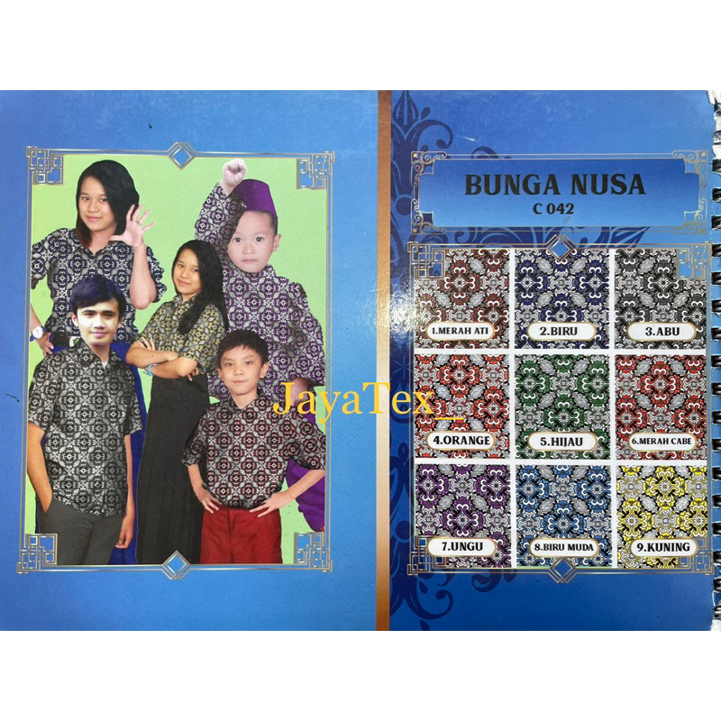 Kain Batik Seragam Sekolah Motif BUNGA NUSA C 042/Seragam Sekolah SD,TK,MI/Batik Sekolah